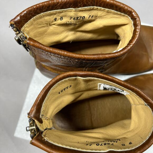 Frye Womens Boots Size 9B  Brown Phillip Harness 76870 Short Leather Horse Biker - Picture 5 of 15